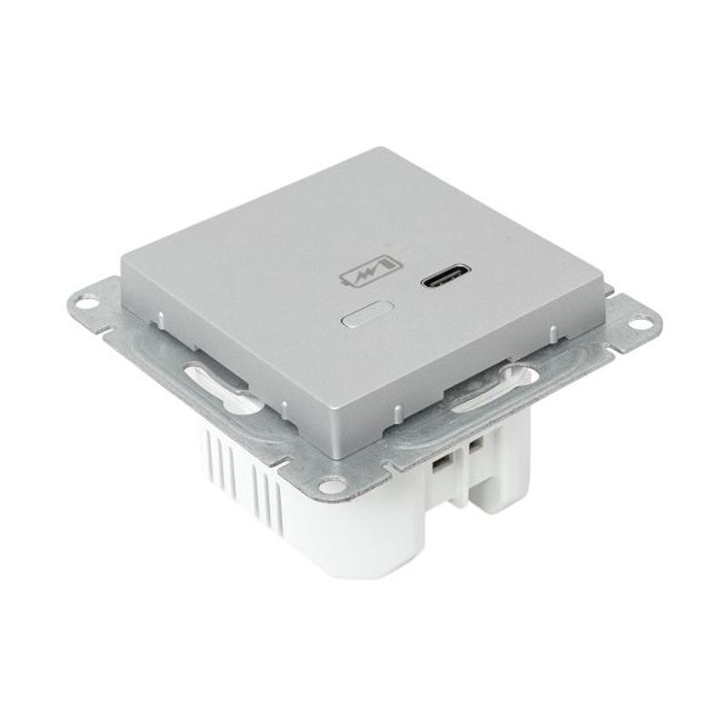 Механизм розетки USB-С, быстрая, алюминий Эпика EKF | UP1-SOA-USBCF | EKF — миниатюра 11