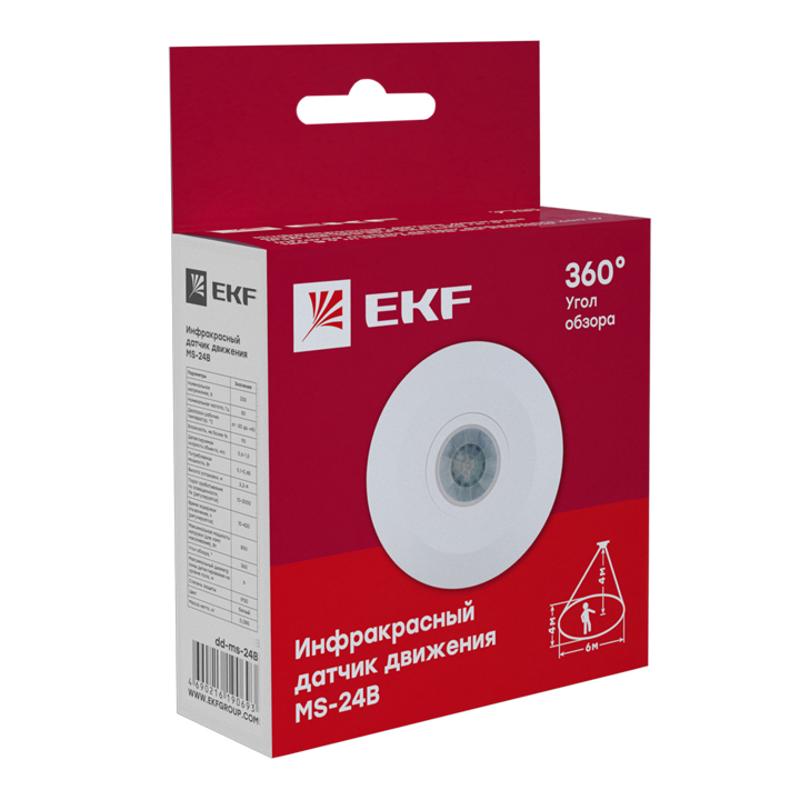 Датчик движения ИК потолочный 1200Вт 360гр. до 6м IP20 MS-24B EKF | dd-ms-24B | EKF — миниатюра 2