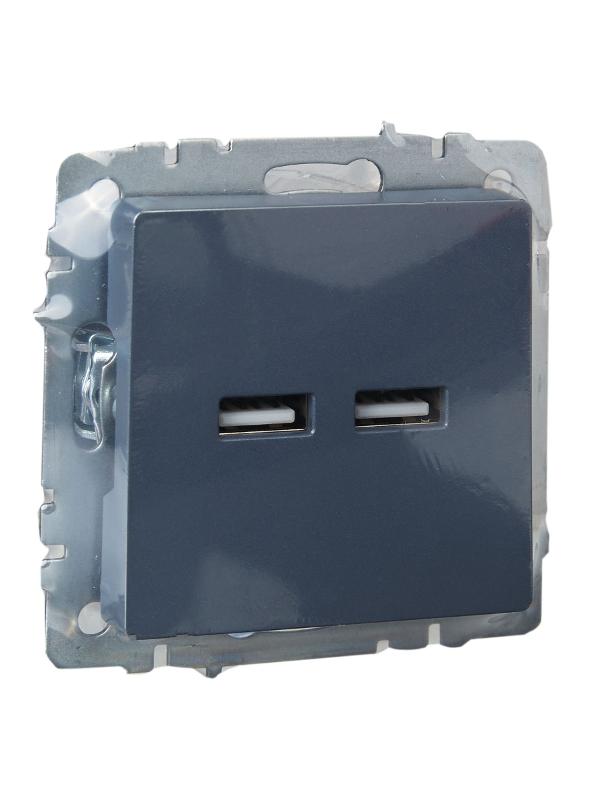BRITE Розетка USB A+A 3,1А РЮ10-1-БрМ маренго | BR-U21-D31-K35 | IEK — миниатюра 6