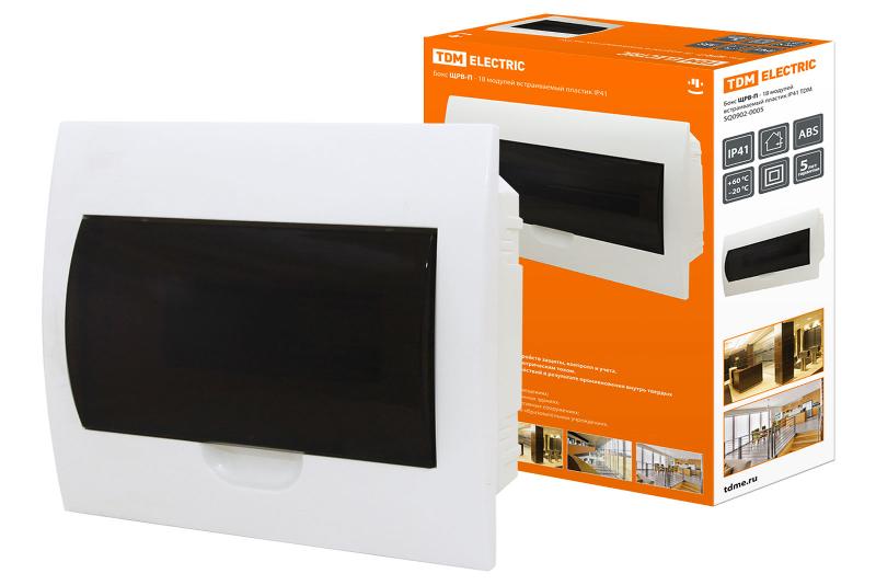 Бокс пластиковый встраиваемый ЩРВ-П-18 модулей IP40 | SQ0902-0005 | TDM — TDM ELECTRIC