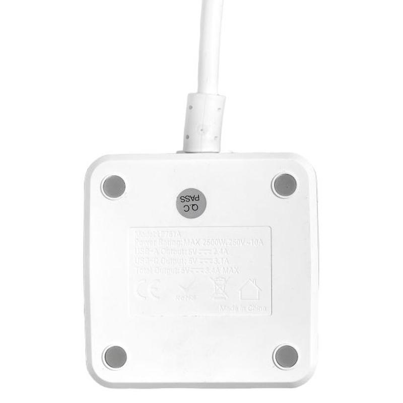 Удлинитель "Куб" 2 гнезда USB + 2Type C с быстрой зарядкой, подставкой под телефон и ночником 1,3 метра 1мм2|UBA-CUB-2-FC|EKF — миниатюра 8
