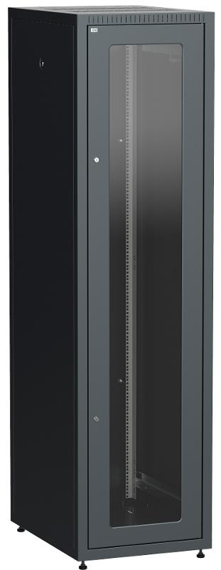 Шкаф LINEA E 33U 600х800мм двери 2шт стек. и метал. чер. | LE05-33U68-GM | ITK — ITK