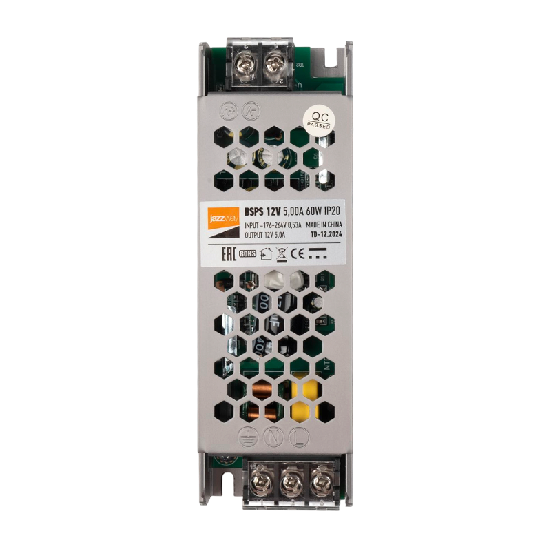 Драйвер для светодиодной ленты LED BSPS 60Вт 12В IP20 | 3329327A | Jazzway — Jazzway