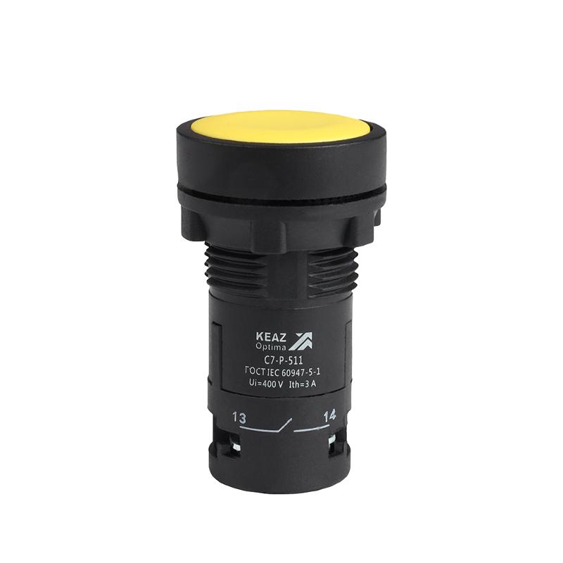Кнопка OptiSignal Compact D22 C7-P-511 желтая 1НО+1НЗ XB7NA55 | 362046 | КЭАЗ — КЭАЗ (Курский электроаппаратный завод)