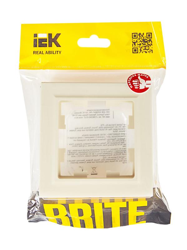 BRITE Рамка 1-ая IP44 РУ-1-БрКр-44 бежевый | BR-M12-44-K10 | IEK — миниатюра 5