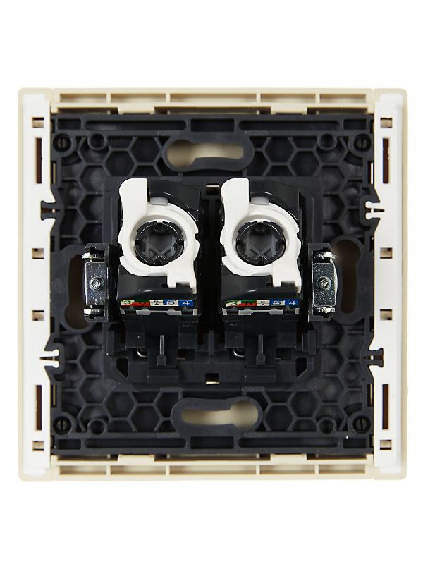 FORTE&PIANO Розетка комп. 2-ая RJ45 кат.5E FP433 ваниль | FP-K20-1-K10 | IEK — миниатюра 3