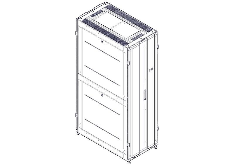 Шкаф Systeme Electric, серия Uniprom, 42U-600/1070, боковые панели 4шт, черный | UR3100 | SE — миниатюра 8