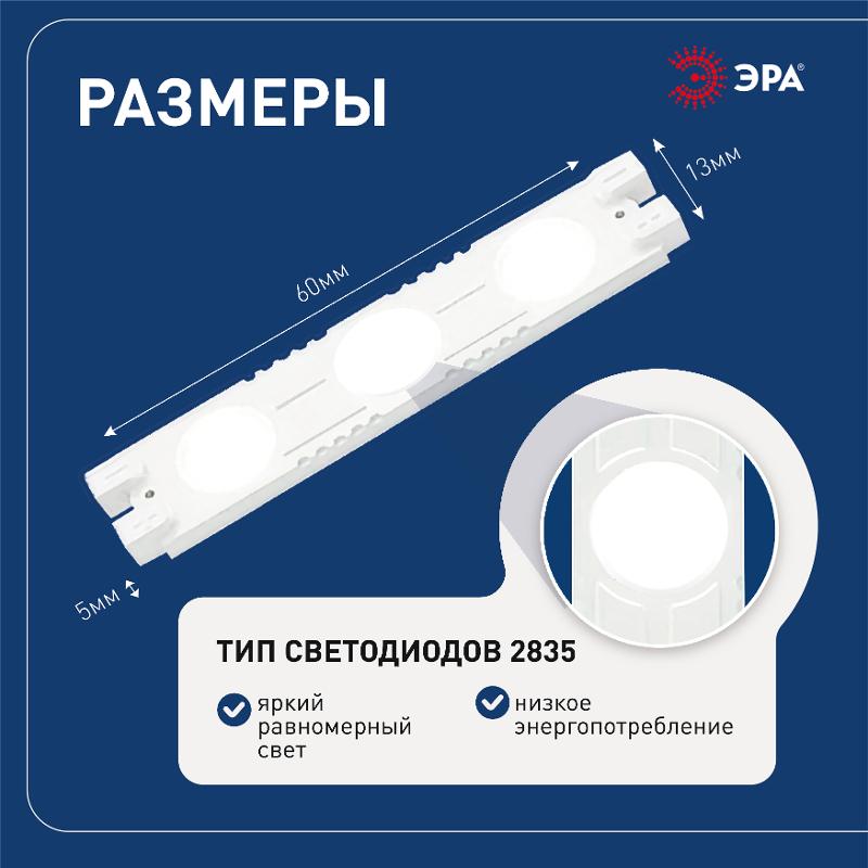 Модули светодиодные герметичные MZ2835-03-12V-2835-IP65-5 5 метров | Б0044173 | ЭРА — миниатюра 3