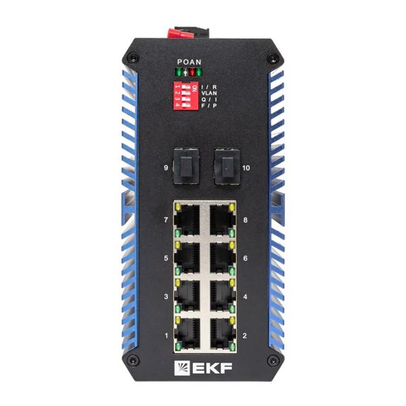 Промышленный неуправляемый коммутатор U-2GX/SFP-8GTP, 2 порта 1000Base-X SFP, 8 портов 10/100/1000Base-T(X) RJ45 c PoE, монтаж на динрейку TSX |TSX-U- — миниатюра 18