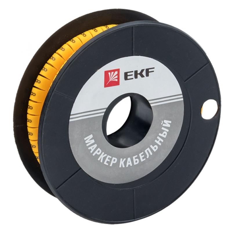 Маркер-кабельный 2,5кв.мм "8" (1000шт.) (ЕС-1) EKF PROxima | plc-KM-2.5-8 | EKF — EKF