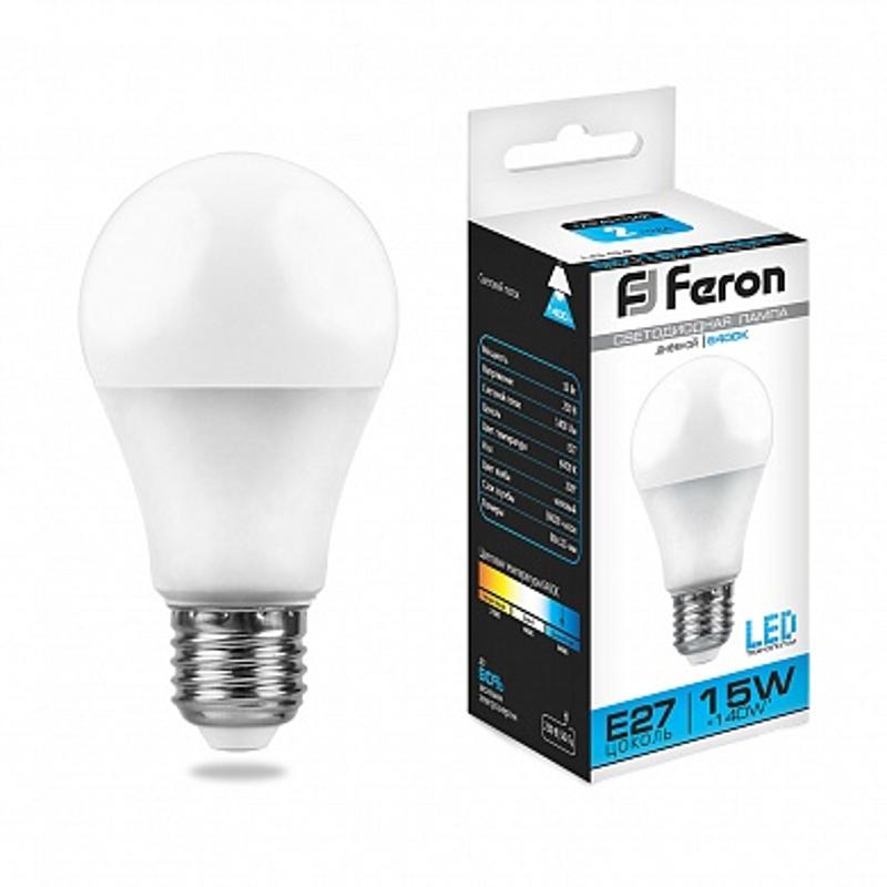 Лампа светодиодная LB-94 (15W) 230V E27 6400K A60 | 25630 | FERON — фото 1 | Sento