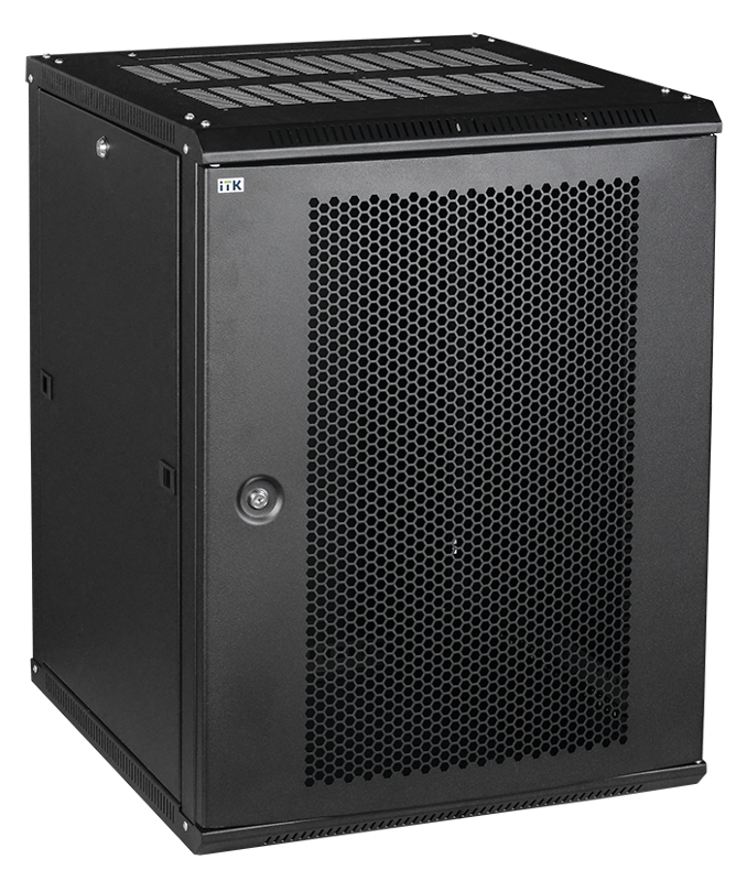 Шкаф LINEA W 6U 600x600 мм дверь перфорированная, RAL9005 | LWR5-06U66-PF | ITK — миниатюра 2