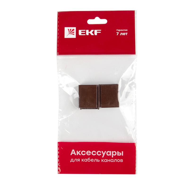 Соединитель (20х10) (4 шт) Plast EKF PROxima  под темное дерево  |  cond-20-10x4 |  EKF  — миниатюра 7