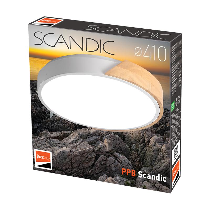 Светильник светодиодный бытовой PPB Sсandic-R 36w 4000K WH/W с деревянной планкой IP20 D380*50 | .5036956 | JAZZWAY — миниатюра 5