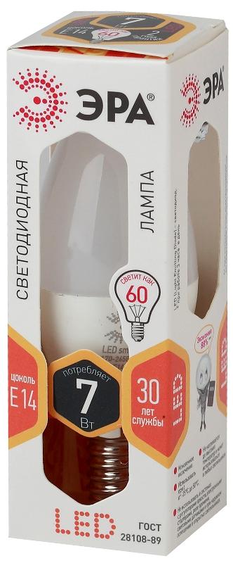 Лампа светодиодная LED 7Вт E14 220В 2700К B35 свеча | Б0020538 | ЭРА — миниатюра 2