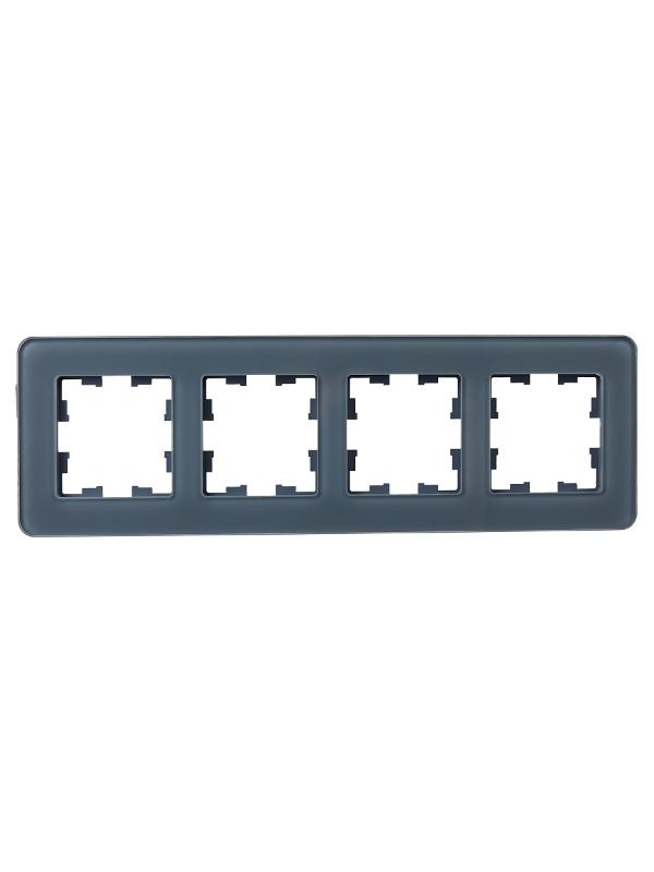 BRITE Рамка 4-ая РУ-4-2-Бр стекло графит RE | BR-M42-G-41-K53 | IEK — миниатюра 2