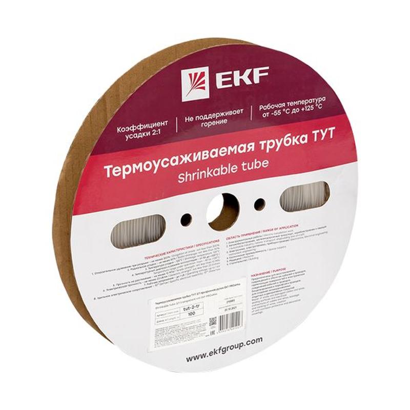 Термоусаживаемая трубка ТУТ 2/1 прозрачная рулон PROxima | tut-2-tr | EKF — миниатюра 1