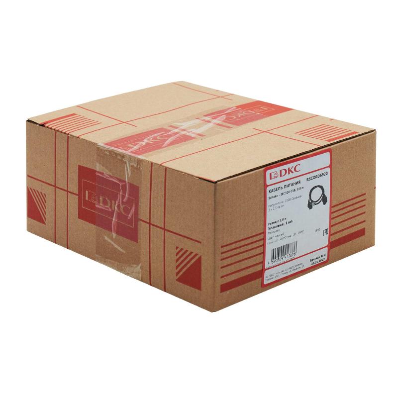 Кабель питания Sсhuko - IEC320 C19, 2,0 м, сечение 3 х 2,5 мм² | R5CORDS920 | DKC — миниатюра 2
