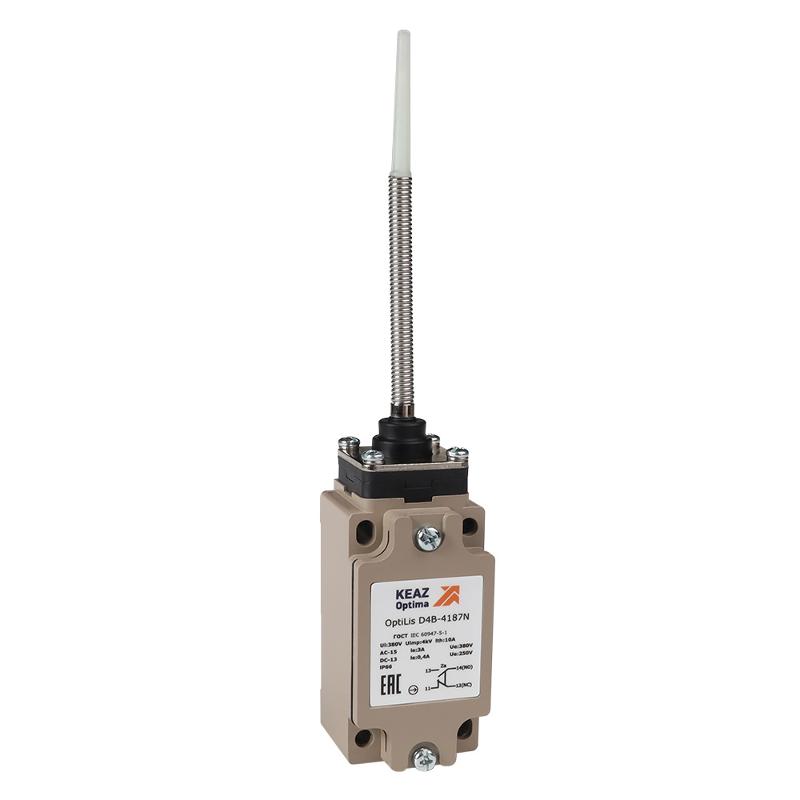 Выключатель концевой OptiLiS D4B-4187N пружина с наконечником пластиковым EN 50041 XCKJ107H29 | 365337 | КЭАЗ — КЭАЗ (Курский электроаппаратный завод)