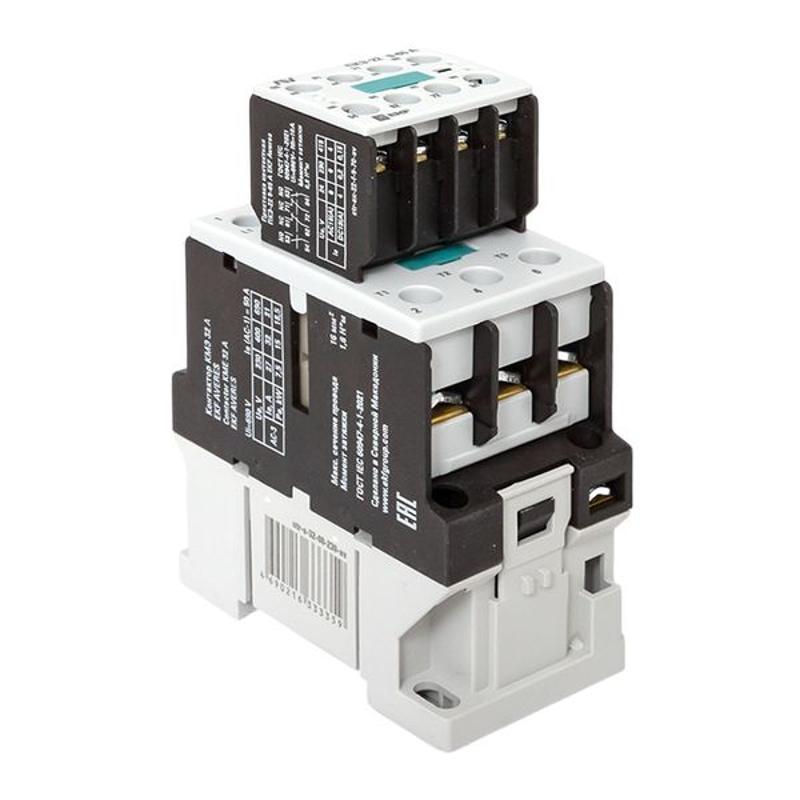 Комплект КМЭ 32А 230В АС с дополнительными контактами 2НО+2НЗ EKF AVERES | ctr-s-32-00-230-av-22 | EKF — миниатюра 9
