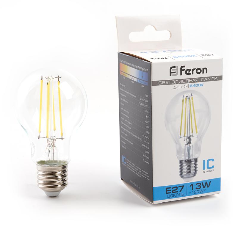 Лампа светодиодная, (13W) 230V E27 6400K, LB-613 | 48283 | FERON — фото 1 | Sento