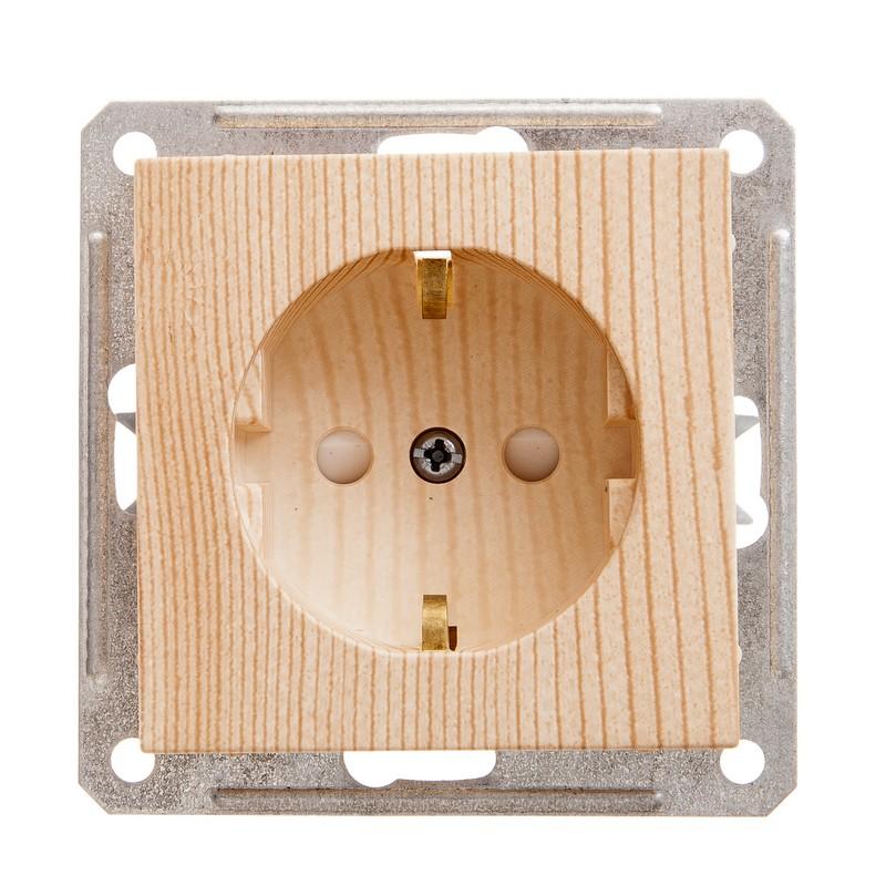 W59 Сосна Розетка с заземлением с защитными шторками | RS16-152-7-86 | SE — Systeme Electric