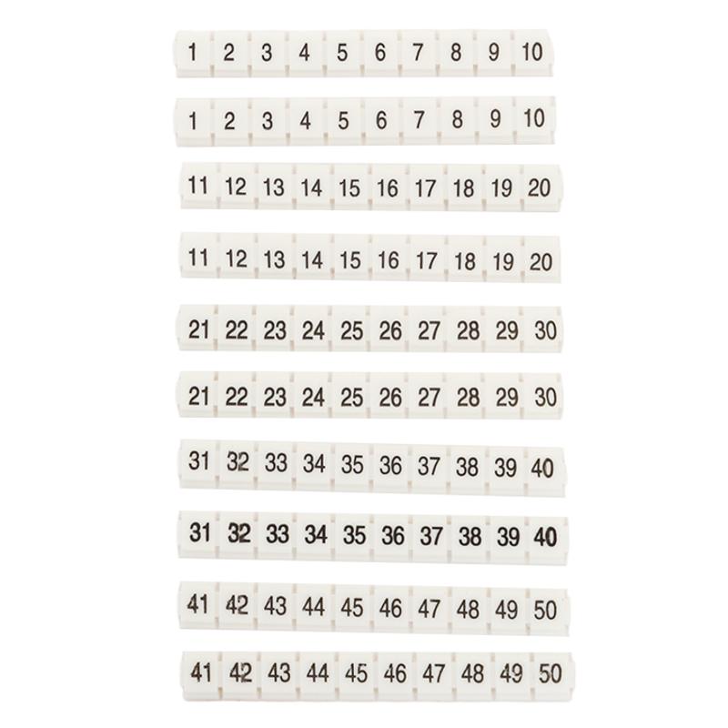 Маркеры для JXB-ST 2,5 NLPE с нумерацией 1-50 (100 шт.) | zb-st-2.5-nlpe-1-50 | EKF — миниатюра 2
