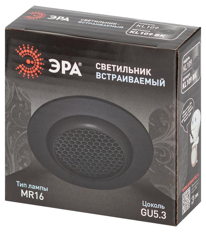 Встраиваемый светильник алюминиевый  KL109 BK MR16 GU5.3 черный матовый  | Б0061826 | ЭРА — миниатюра 3