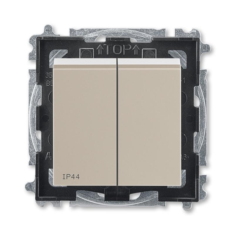 ABB Levit Кофе макиато / белый Выключатель 2-кл. IP44 | 3559H-A05940 18 | 2CHH595940A4018 | ABB — ABB