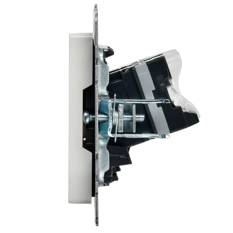 BRITE Розетка компьютерная 2-ая RJ45 кат.5E РК10-2-БрБ белый без шторок | BR-K20-1-K01 | IEK — миниатюра 7