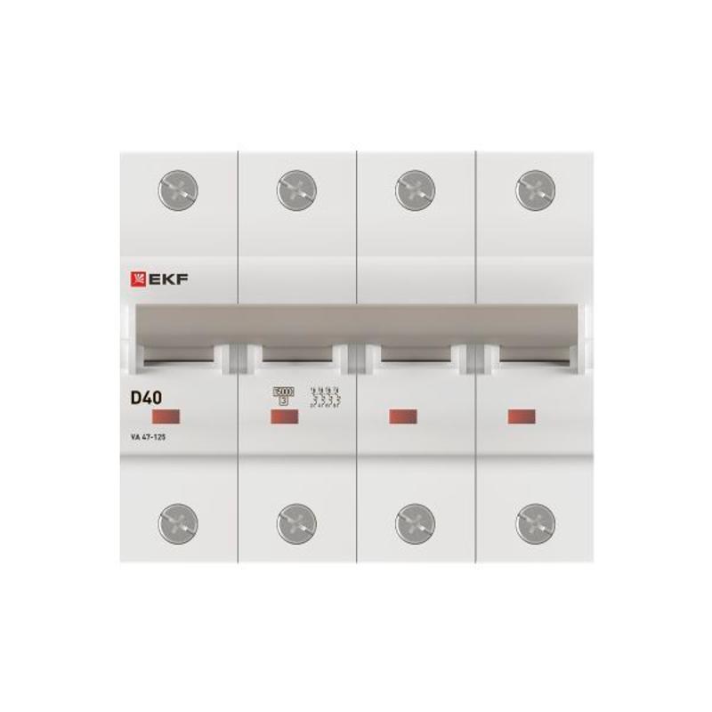 Выключатель автоматический ВА 47-125 4P 40А (D) 15кА PROXIMA  | mcb47125-4-40D | EKF — миниатюра 7