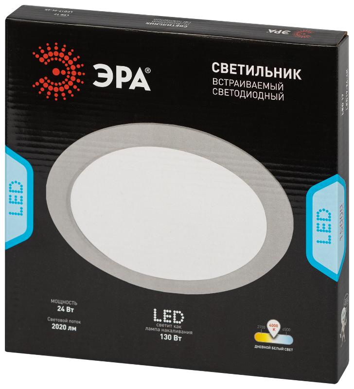 Светильник светодиодный встраиваемый LED 17-24-4K круглый 24Вт 4000К | Б0057425 | ЭРА — миниатюра 2