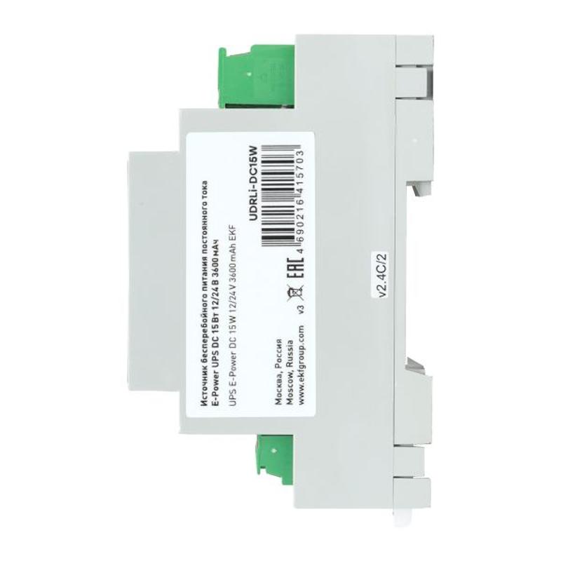 Источник Бесперебойного Питания постоянного тока E-Power UPS DC -15W 12/24V 3600 мАч | UDRLi-DC15W | EKF — миниатюра 18