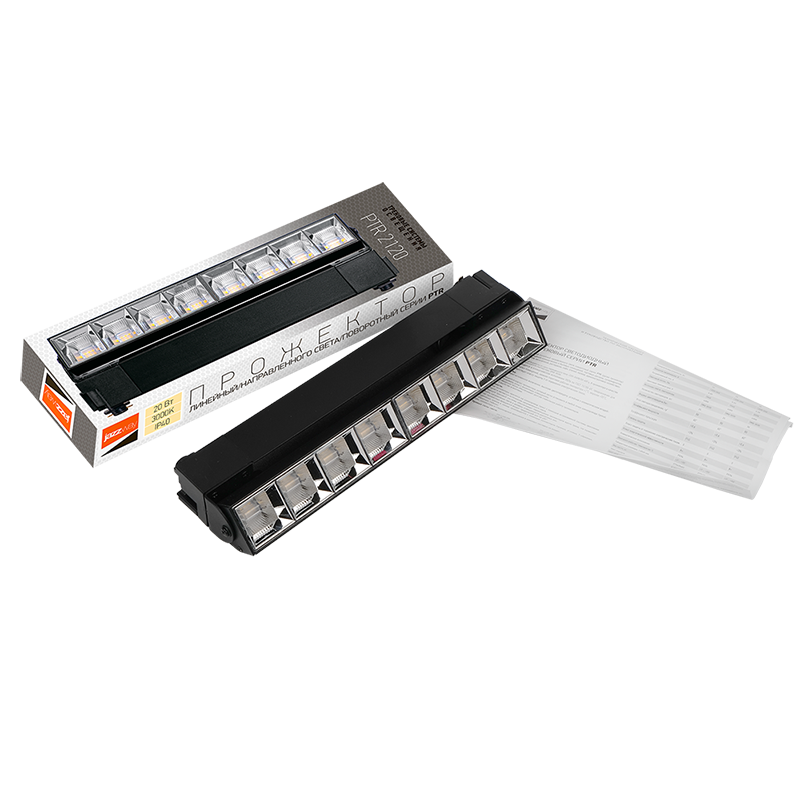 Светильник светодиодный трековый однофазный PTR 2120R 20w 3000K 60° BL (чёрный) 270мм IP40 | .5035317 | JAZZWAY — миниатюра 6