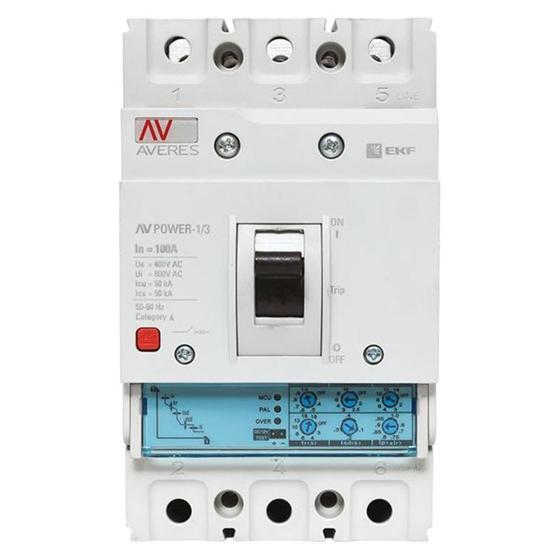 Выключатель автоматический AV POWER-1/3 100А 50kA ETU2.0 | mccb-13-100-2.0-av | EKF — миниатюра 13