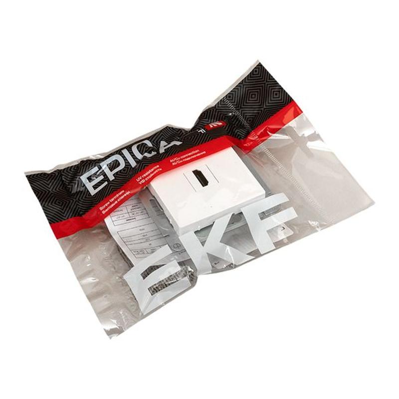 Механизм розетки HDMI, белый Эпика EKF | UP1-SOW-HDMI | EKF — миниатюра 11