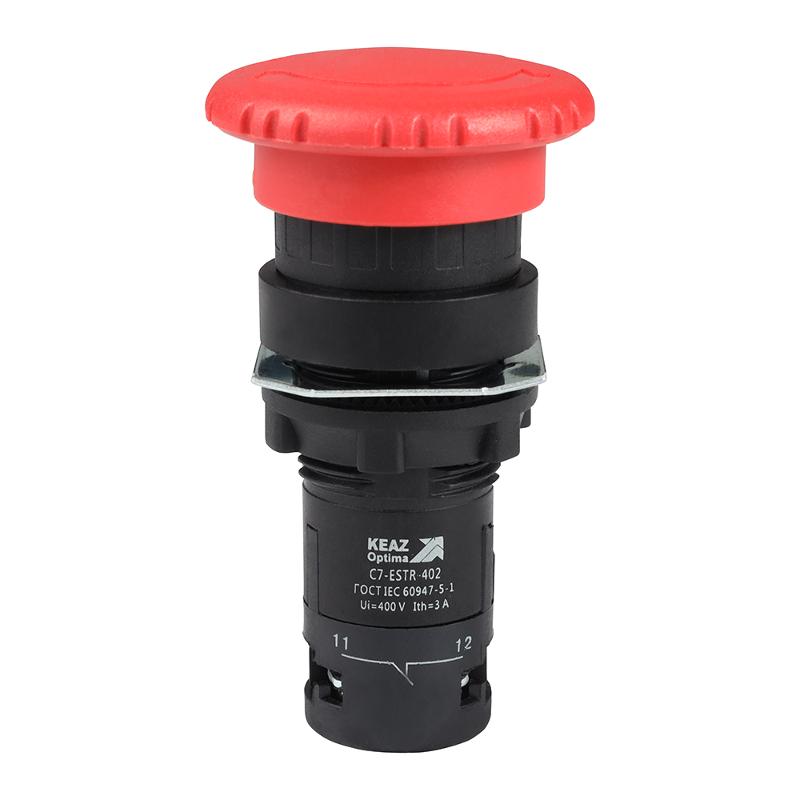 Кнопка аварийного останова OptiSignal Compact D22 C7-ESTR-402 красная 2НЗ XB7ES544P | 362130 | КЭАЗ — КЭАЗ (Курский электроаппаратный завод)