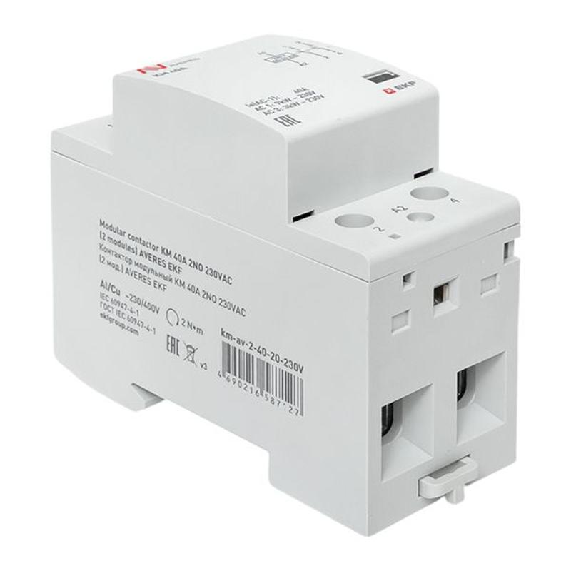 Контактор модульный КМ 40А 2NО 230VAC (2 мод.) AVERES | km-av-2-40-20-230V | EKF — миниатюра 9