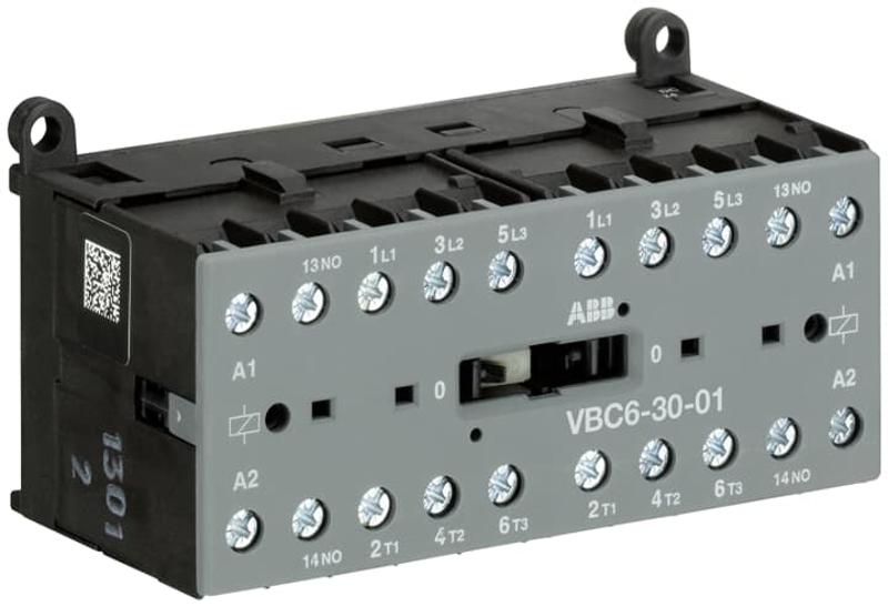 Миниконтактор реверсивный VBC6-30-01-01 9А(400В AC3) катушка 24В DС | GJL1213901R0011 | ABB — ABB