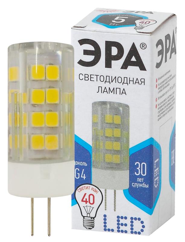 Лампа светодиодная LED 5Вт G4 220В 4000К smd JC капсульная | Б0027858 | ЭРА — миниатюра 1