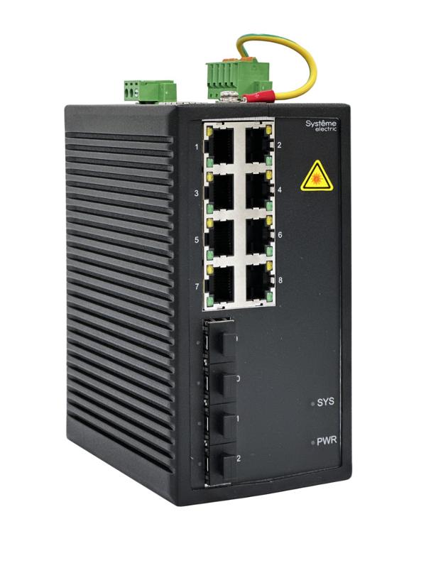 Управляемый промышленный коммутатор Ethernet L2, 8x10/100/1000BaseT, 4x100/1000BaseX SFP | NSETM212T08X04A | SE — Systeme Electric