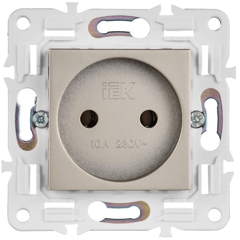SKANDY Розетка без з/к/ш 10А SK-R02Sh шампань | SK-R10-10-K37 | IEK — миниатюра 2