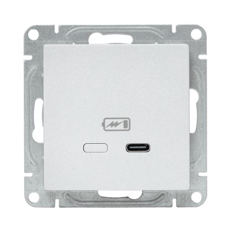 Механизм розетки USB-С, быстрая, алюминий Эпика EKF | UP1-SOA-USBCF | EKF — миниатюра 5