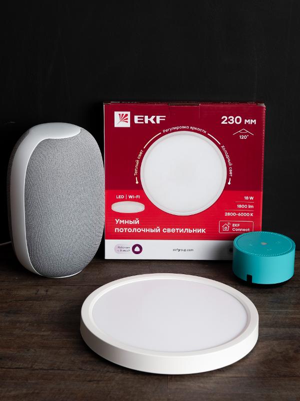 Умный потолочный светильник 230 мм 18W EKF Connect | sclwf-230-cct | EKF — миниатюра 7