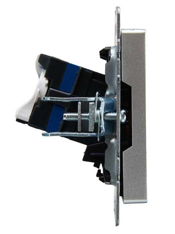 BRITE Розетка компьютерная RJ45 кат.6 РК11-БрА алюминий | BR-K10-2-K47 | IEK — миниатюра 3