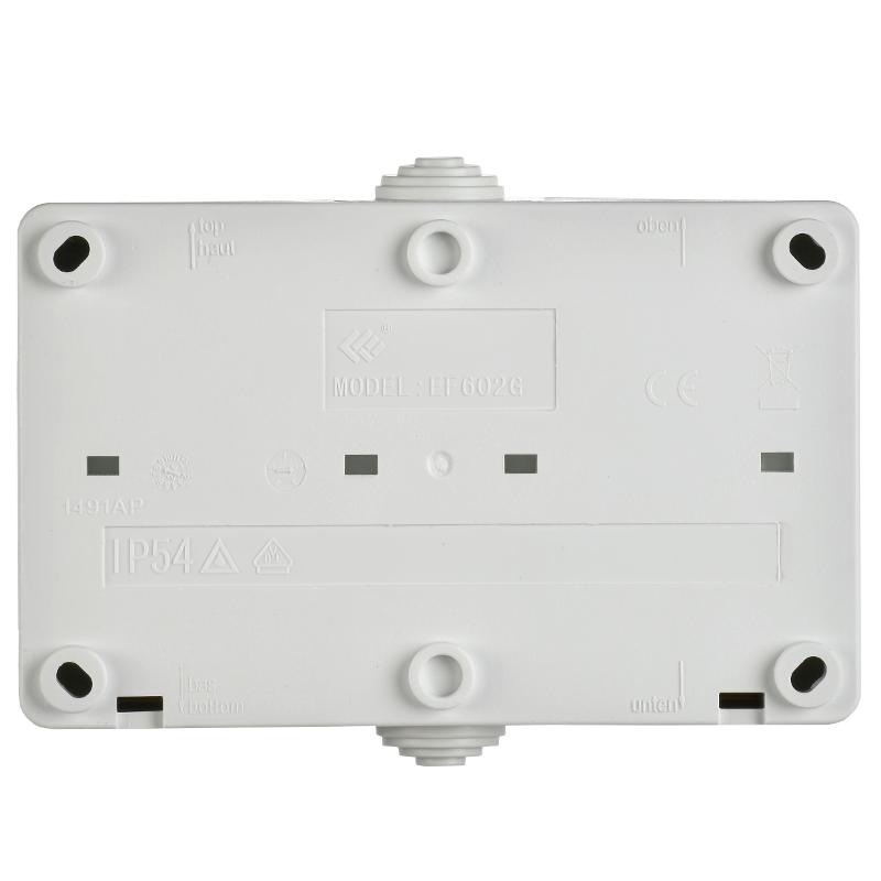 FORS Розетка 2-я с з/к/ш О/У 16А IP54 РСб22-3-ФБ Белый | ERS22-K01-16-54-DC | IEK — миниатюра 3
