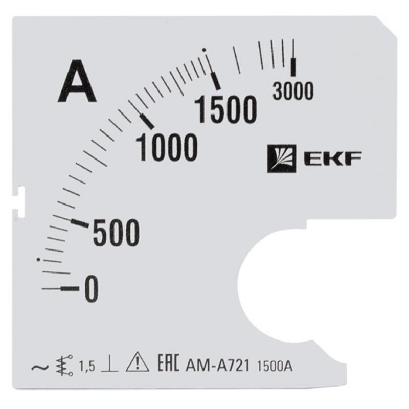 Шкала сменная для A721 1500/5А-1,5 EKF PROxima | s-a721-1500 | EKF — фото 1 | Sento