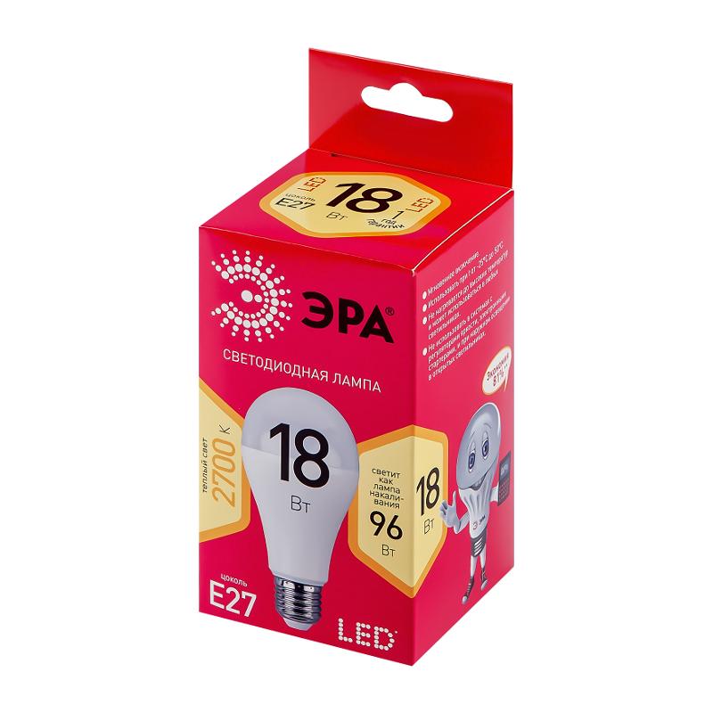 Лампа светодиодная LED A65-18W-827-E27 R (диод, груша, 18Вт, тепл, E27) | Б0051850 | ЭРА — миниатюра 4