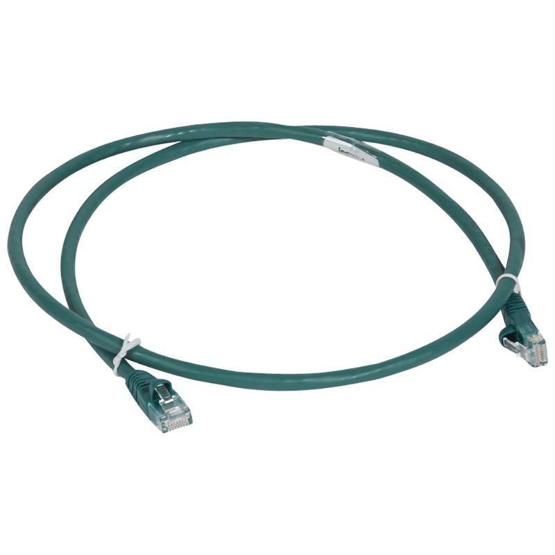 Коммутационный шнур RJ 45 - категория 6 - U/UTP - LSZH - неэкранированный - 1 м - зеленый | 051858 | Legrand — Legrand