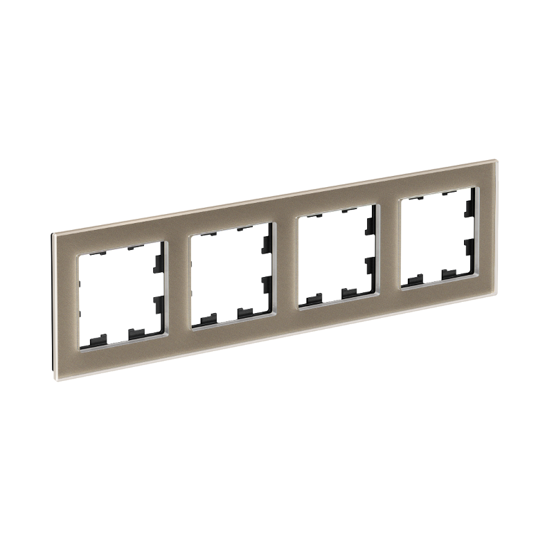 AtlasDesign Nature Шампань Рамка 4-ая, стекло  |ATN320504| SE — Systeme Electric